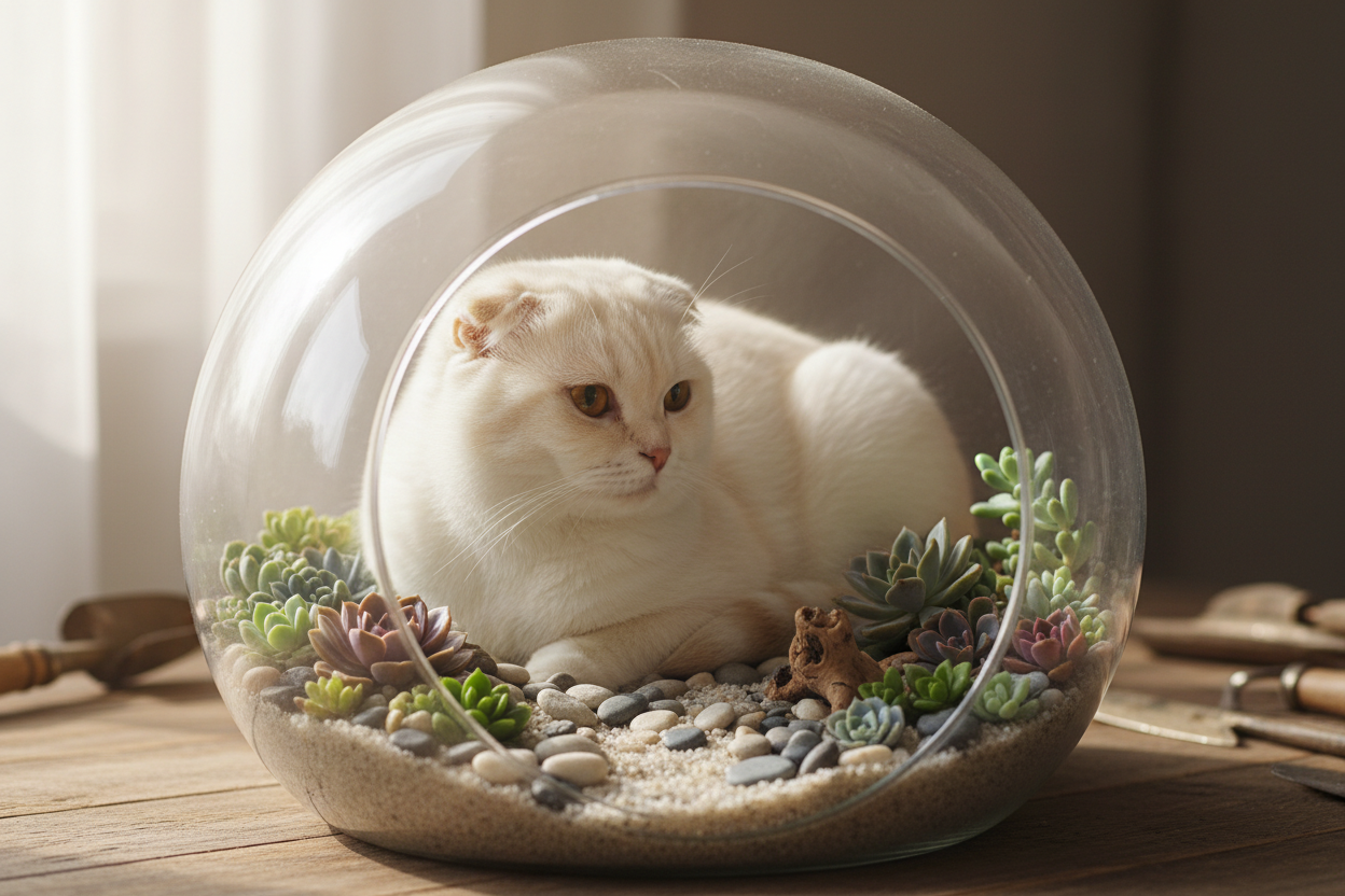 折耳猫玻璃缸